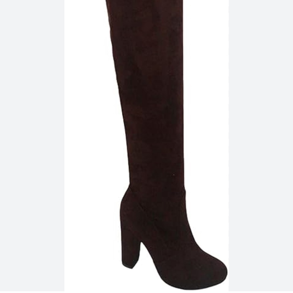 Suede Brown Knee-High Women's Boots Size 7